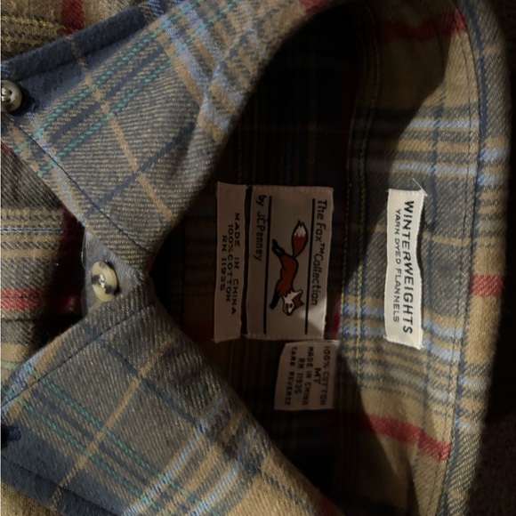 jcpenney Blue and Red Casual Button Down Shirt - Picture 8 of 9